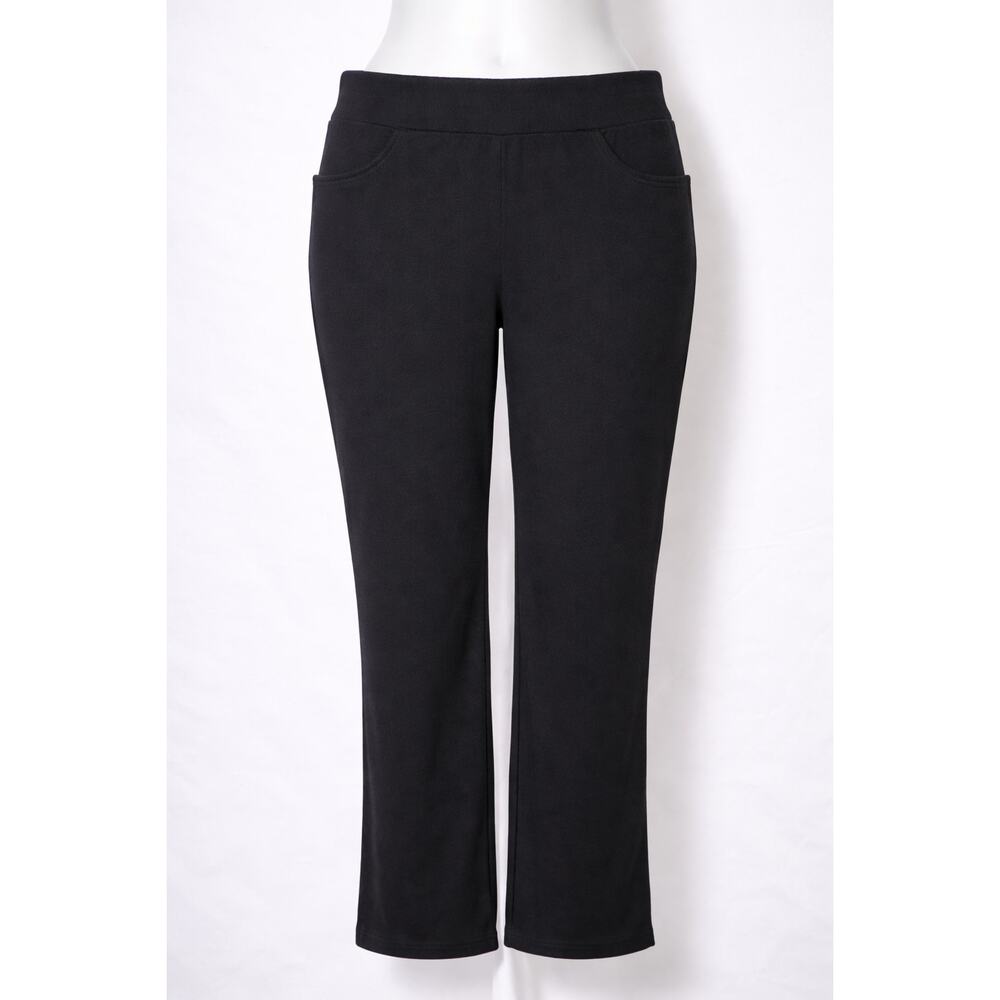 Belle by Kim‎ Gravel A711025 ScubaLuxe Petite Black Straight Pants [SP]